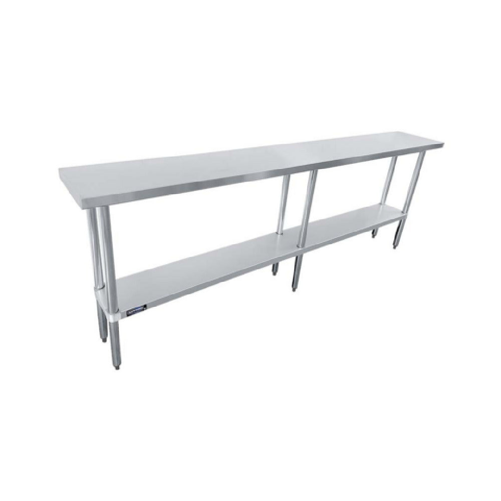 Sapphire Manufacturing SMTE-3684G Worktable 84"W X 36"D X 35"H 18/430 Stainless Steel Flat Top