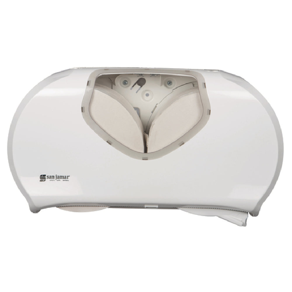 San Jamar R4070WHCL Summit Twin Bath Tissue Dispenser 20-1/4"W X 11-9/10"D X 5-7/8"H