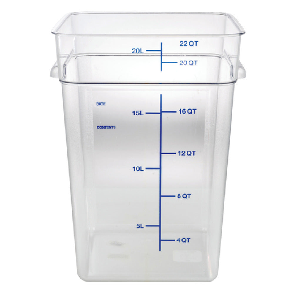 Hubert 21667 - HUBERT® 22 Qt Clear Plastic Storage Container - 11"L X 11"W X 15 3/4"D