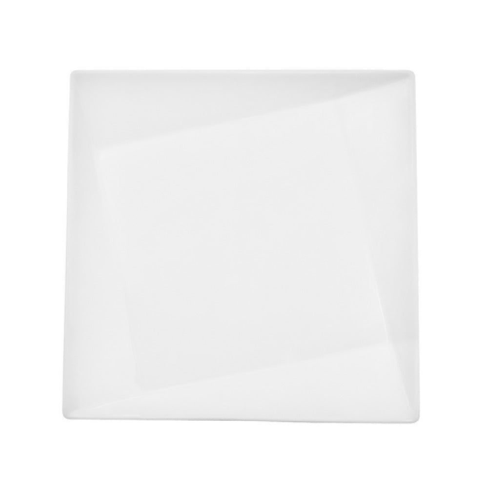 CAC China QZT-23 Crystal Plate 11"L X 11"W X 1-1/2"H Square