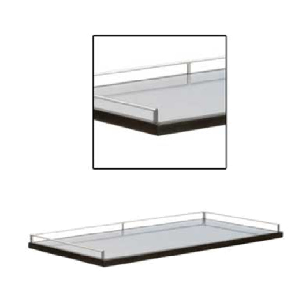 Forbes Industries 6034 Gallery Rails 3-sided Single Rail Brushed Stainless Steel