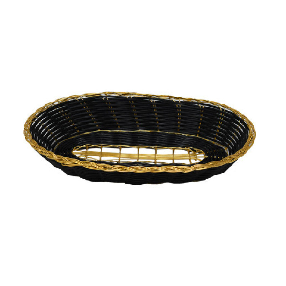 Omcan 47193 Woven Basket 9″D X 4.25″W X 2″H Golden Trim