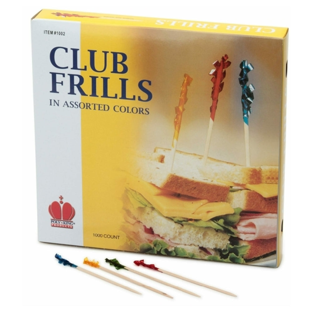 Royal RFC 4 - Sandwich Pick, 4", Club Frill (priced Per Case, 10 Boxes Per Case, 1000 Toothpicks Per Box)
