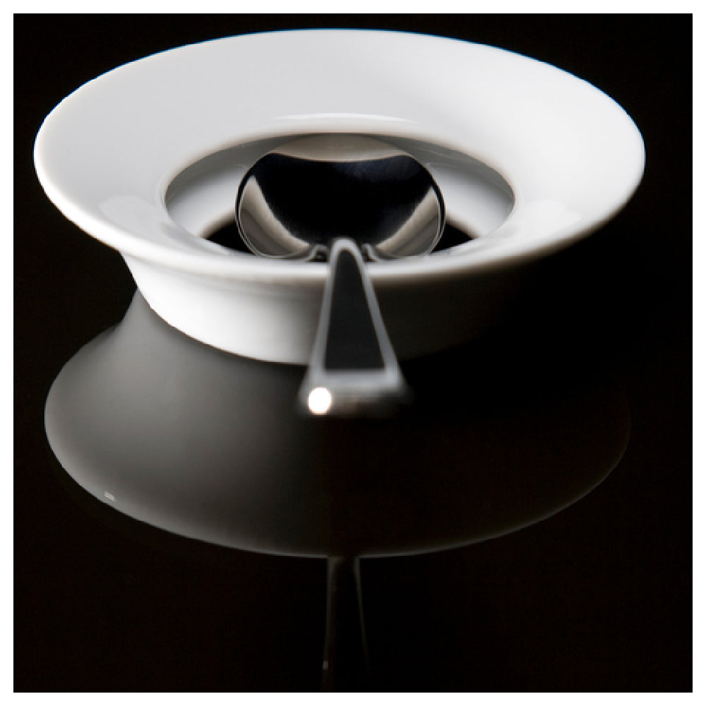 JB Prince R810 Crucial Detail Antiplate Spoon Presenter 4" Dia. X 1"H Porcelain