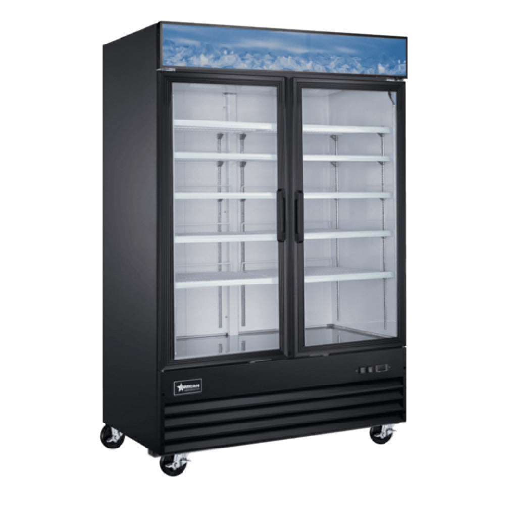 Omcan 51075 (FR-CN-0045-HC-BK) Freezer Reach-in Display Two-section