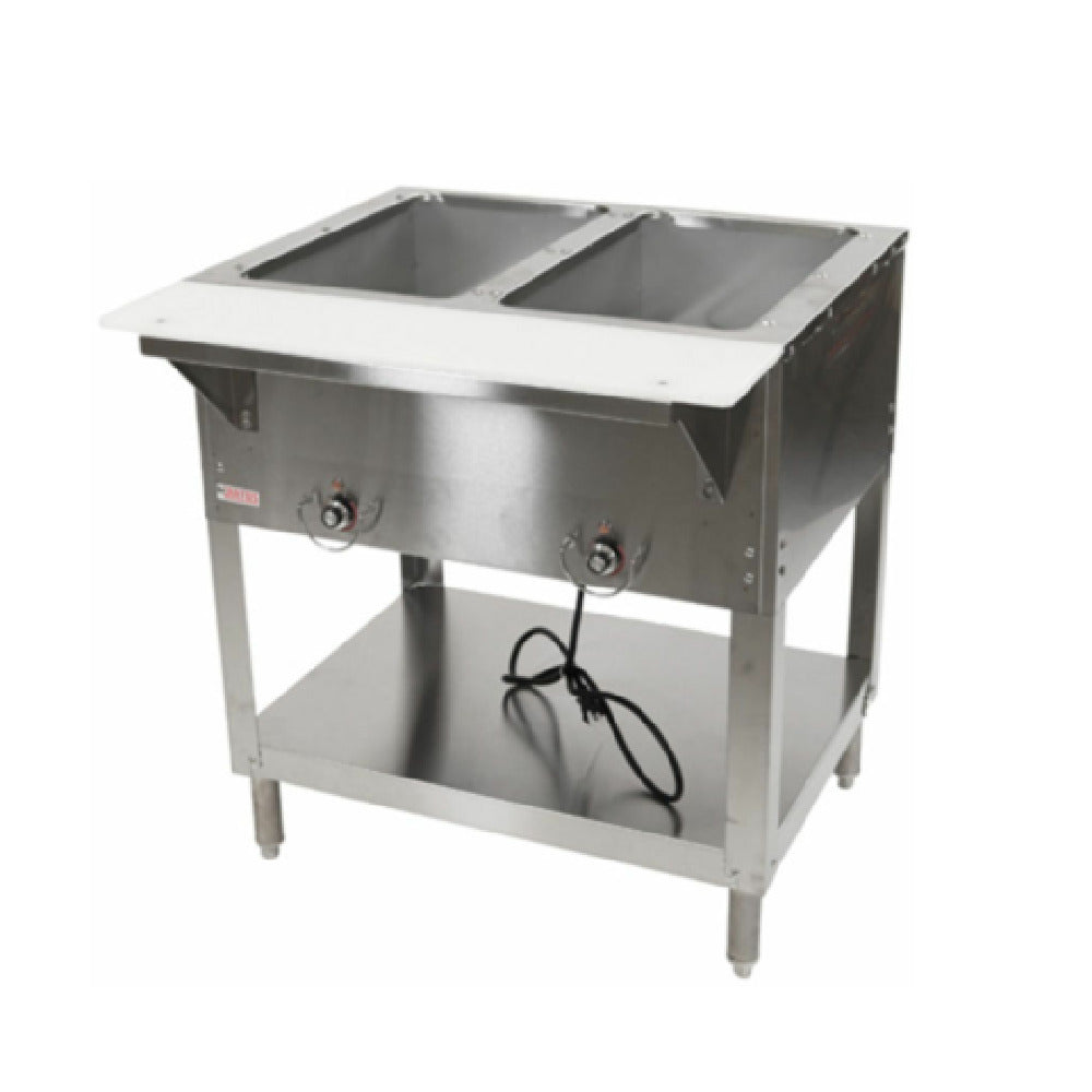 Hubert 28W-109 - Kratos® Electric Steam Table/Hot Food Table, Two Wells, Stationary