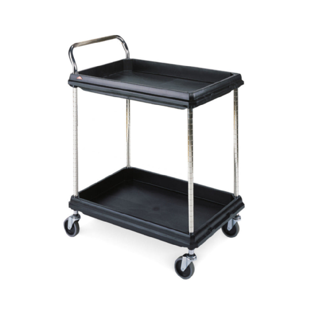 Metro BC2636-2DBL Quick Ship Deep Ledge Utility Cart 2-tier With Open Base 38-3/4"W X 27"D X 41"H
