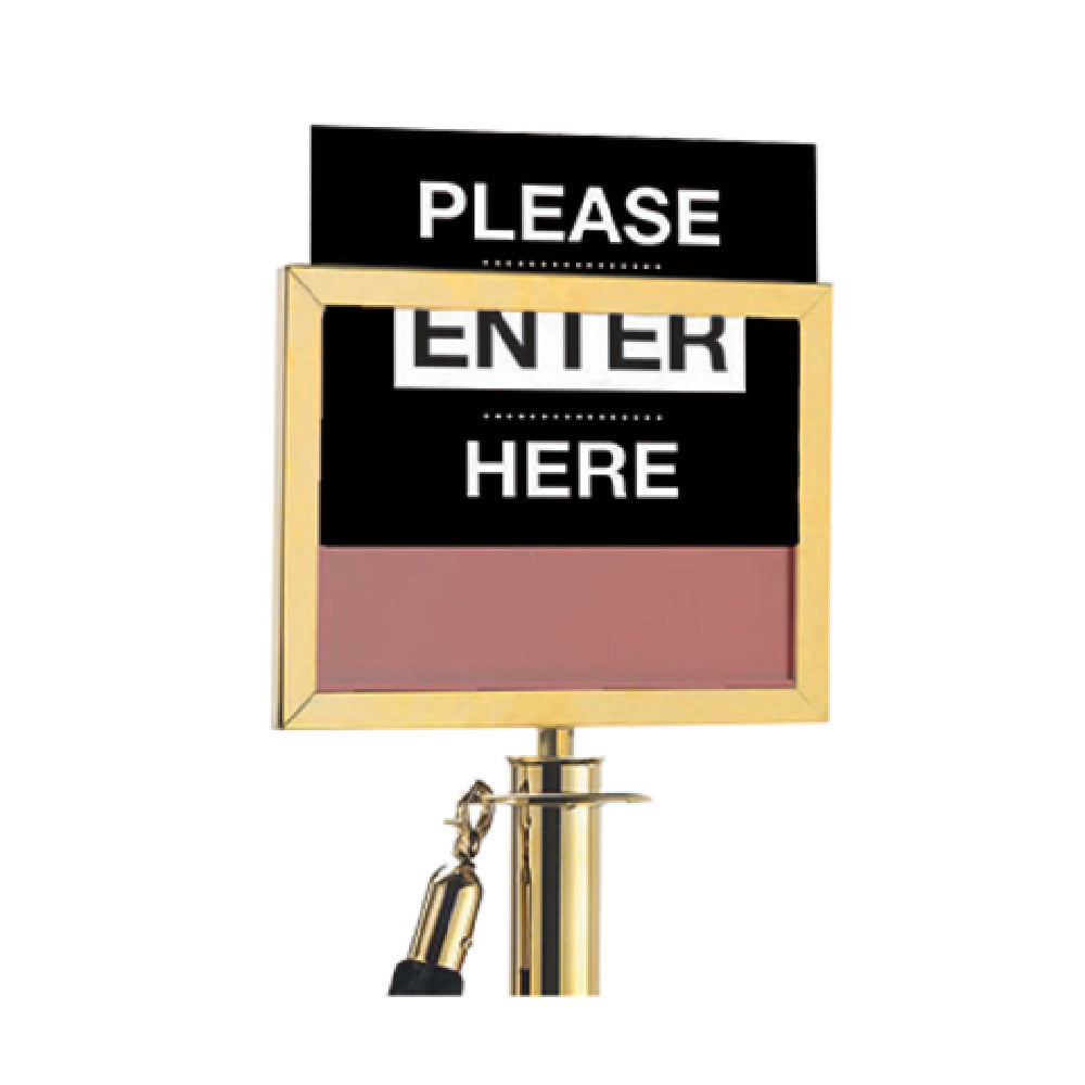 Aarco LBSF-1 Form-A-Line™ Sign Holder 11-1/8" X 8-5/8" For Rope Posts