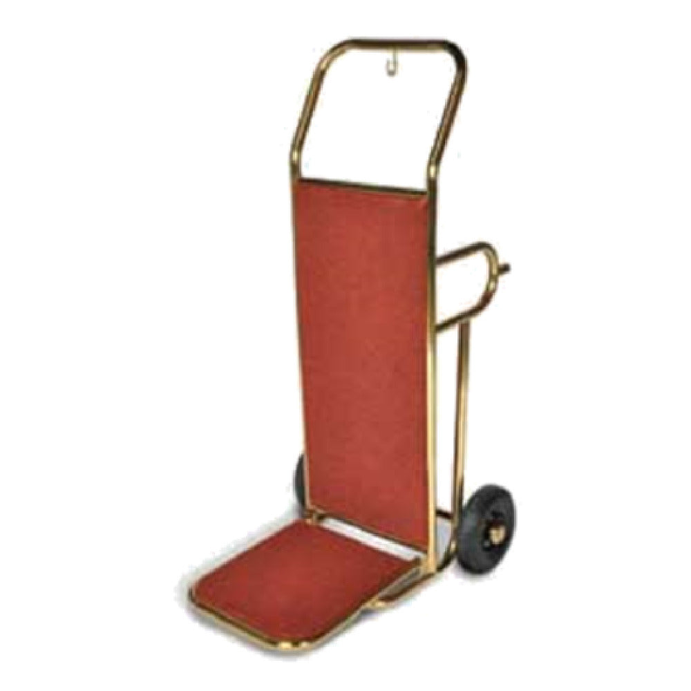 Central Specialties 2211GD-RED Deluxe Bellman's Hand Truck 22"W X 27-1/2"D X 48"H Tubular Gold Titanium Frame