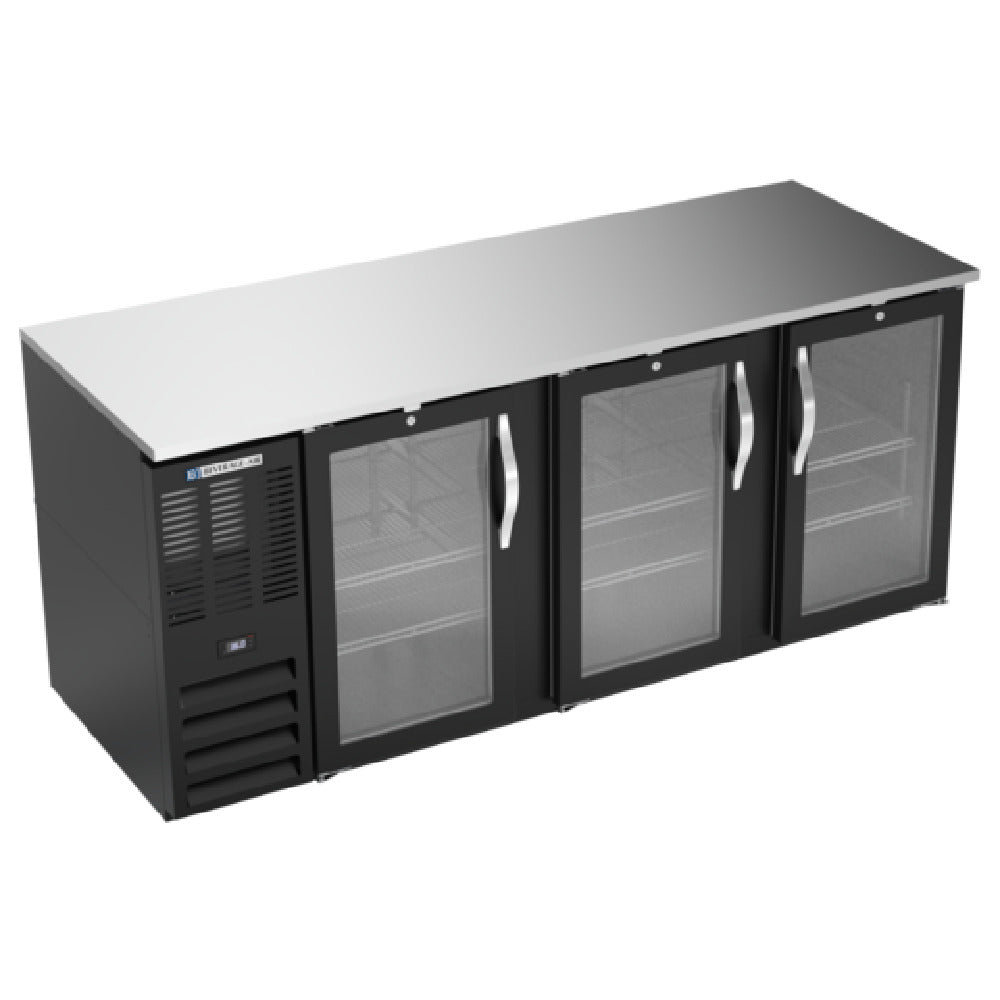 Beverage Air BB78HC-FG-B - Refrigerated Food Rated Back Bar Storage Cabinet, Three-section