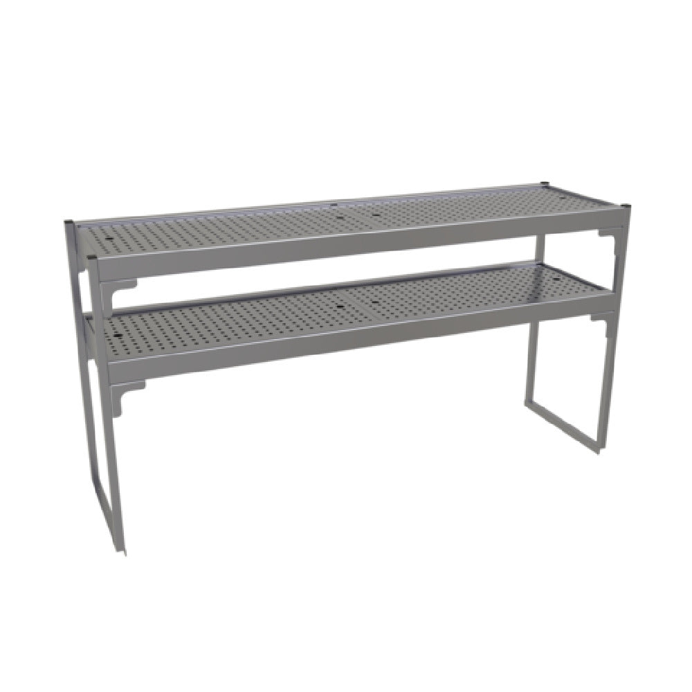 Glastender DOS/SS-54 Double Overshelf 54"W X 15"D X 27"H Removable Perforated Inserts