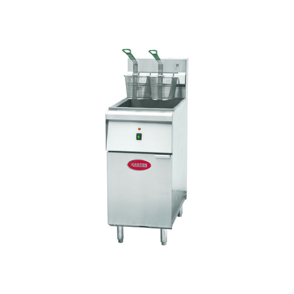 Hubert 105824 - Kratos Commercial Floor Fryer, Electric, 40 Lb. Oil Capacity