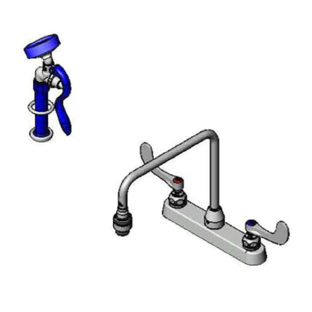 T&S Brass B-2346 Faucet Workboard Deck Mount With Spray Valve