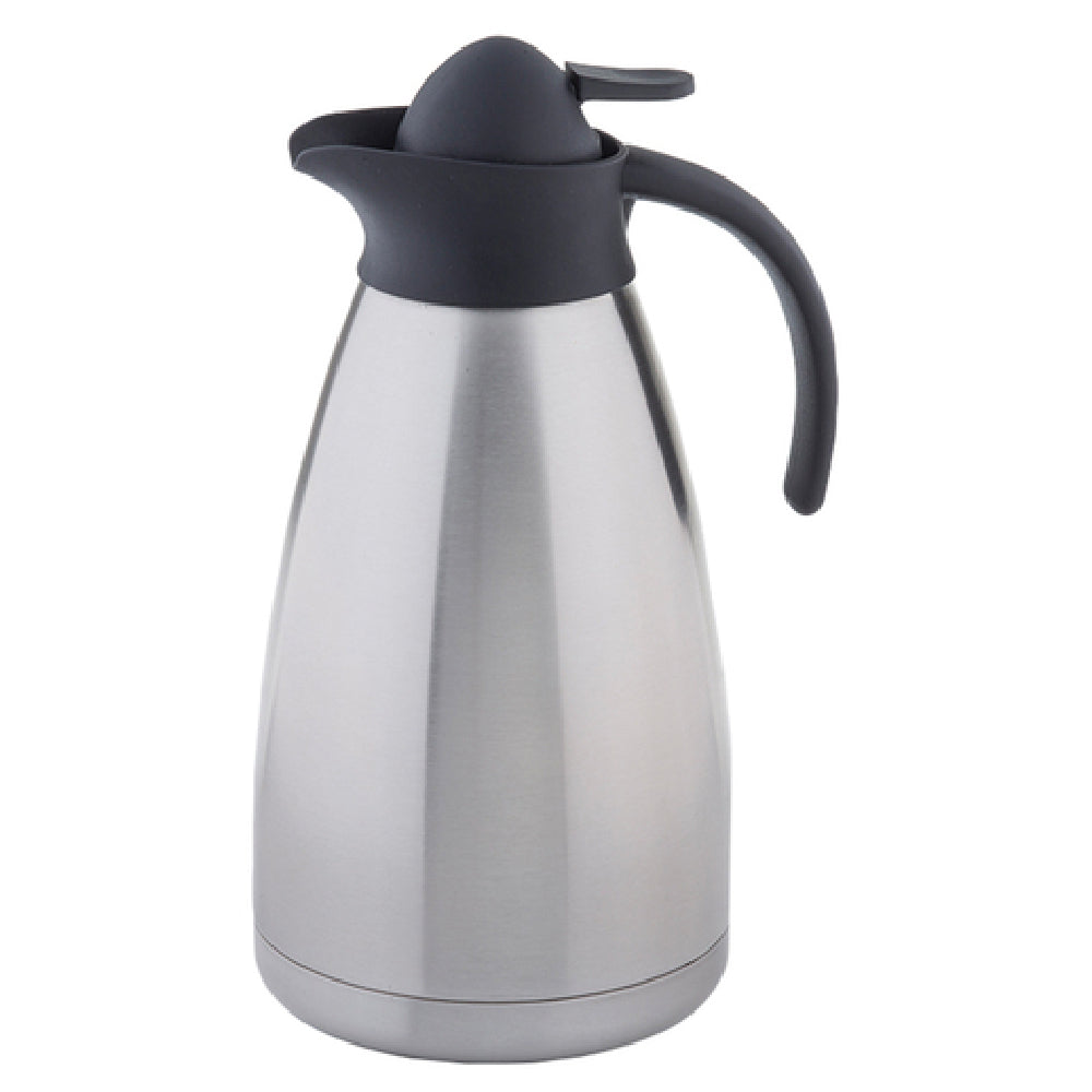 TableCraft Products 10298 - Coffee Carafe, 50 Oz., Thumb Press Black Plastic Lid