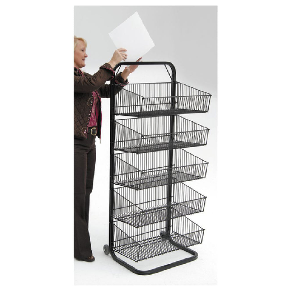 Hubert 46931 - Trial Size Display Rack, 5-tier, 24" X 16" X 59"H