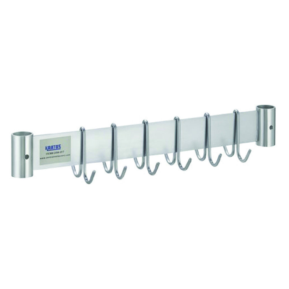 Hubert 50873 - Kratos Overshelf Pot Rack, 12", Stainless Steel