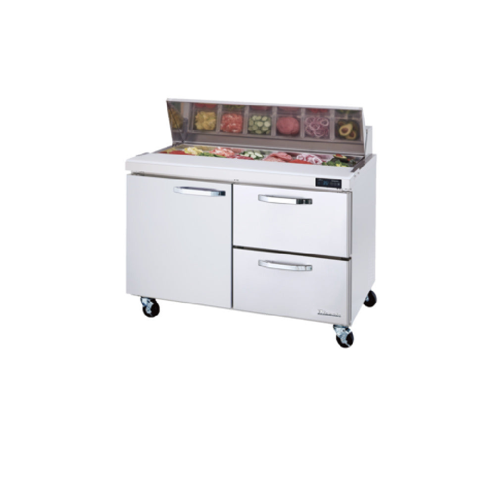 Blue Air BLPT60-D2R-HC - Sandwich Prep Table, Two-section, 60-3/8"W