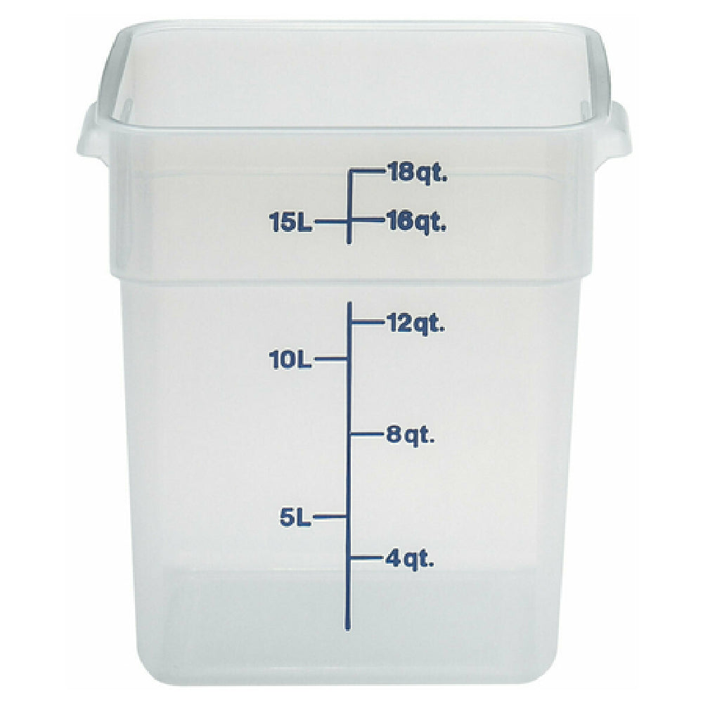Cambro 18SFSPP190 CamSquare® Food Container 18 Qt. 11-1/4"L X 12-1/4"W X 12-5/8"H