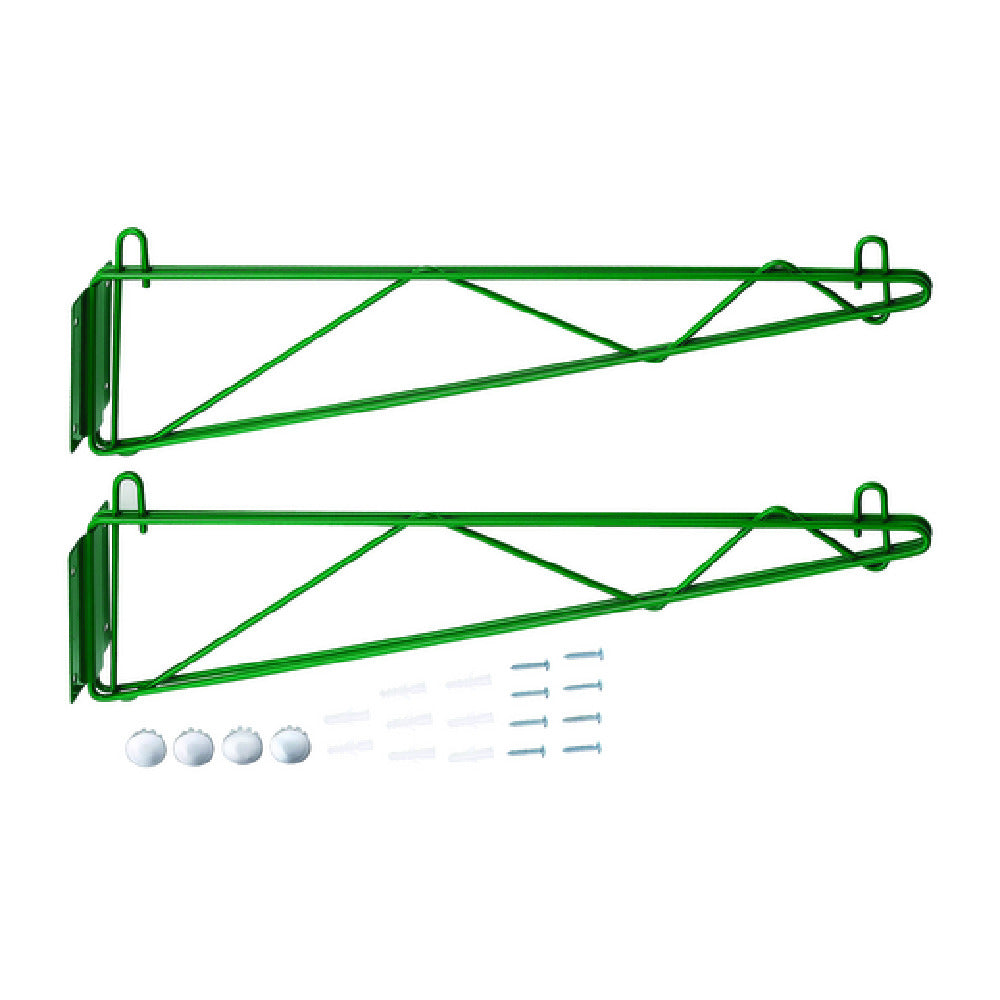 Hubert 30V-119 - CenPro Deep Wall Mounting Brackets For Green Epoxy Wire Shelving