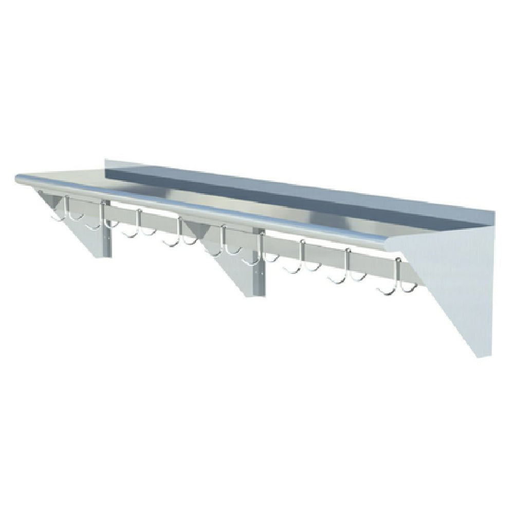 Sapphire Manufacturing SMWP-1560 Overshelf With Pot Rack Wall-mounted 60"W X 15"D