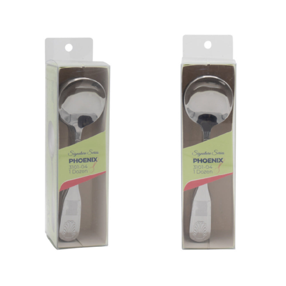 CAC China 3101-04 Phoenix CPK Bouillon Spoon 6 3/8" Heavy Duty