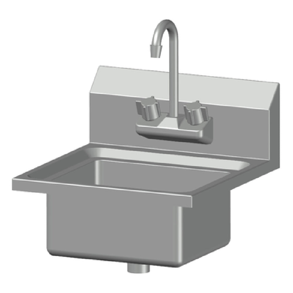 SPG EHS-1 - Universal Stainless Economy Hand Sink, Wall Mounted, 12" Wide X 10" Front-to-back X 6" Deep