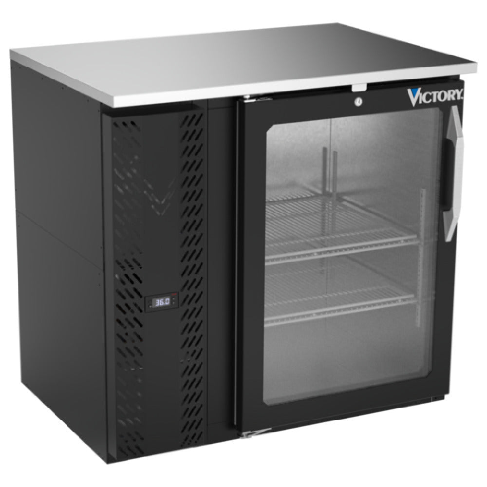 Victory VBBN36HC-G-B - Back Bar Refrigerator, One-section, 36"W X 25-11/16”D X 34"H