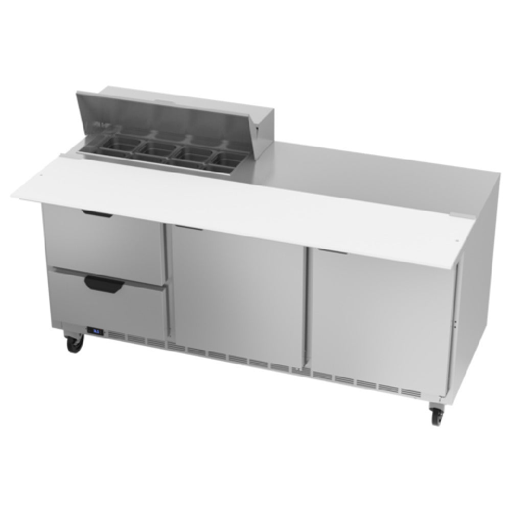 Beverage Air SPED72HC-08C-2 Sandwich Top Refrigerated Counter Three-section 72"W