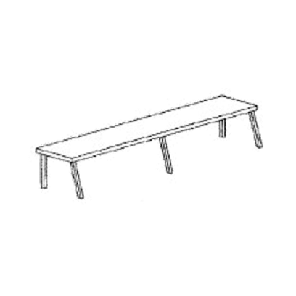 Piper Products ROHS-60 - Overhead Shelf, Less Plexiglas (14"), Cafeteria Style