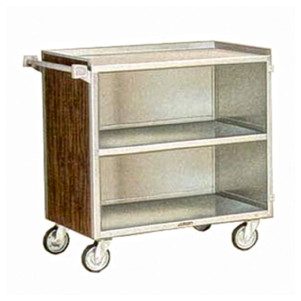 Lakeside 844 Bussing Cart Enclosed Back & Sides (3) Shelf