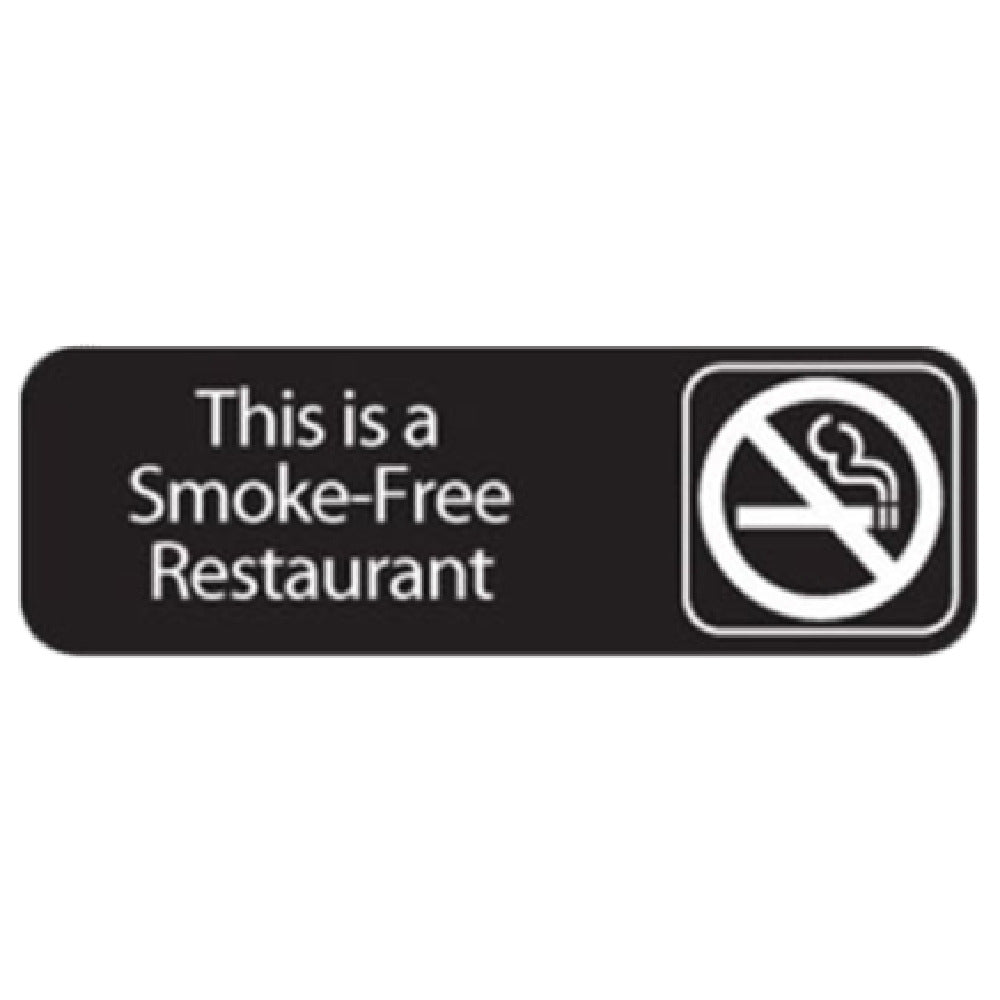 Royal ROY 394524 - Sign, 3" X 9", Smoke Free Restaurant"