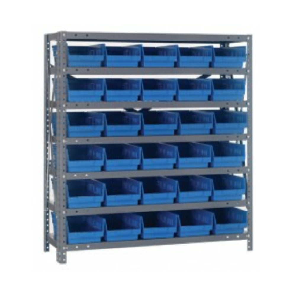 Quantum 1239-102_BLUE - Shelving Unit, 12"D X 36"L X 39"H, Heavy Duty