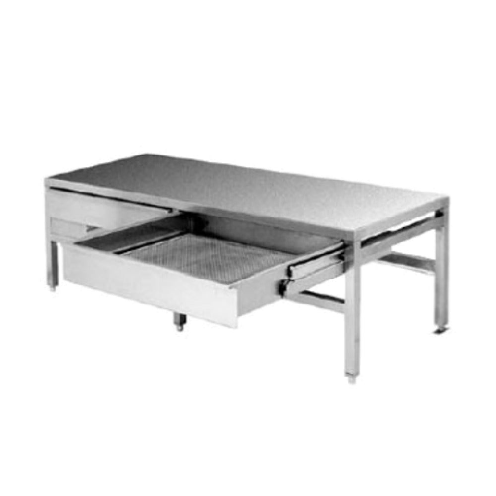 Cleveland ST55T Equipment Stand Open Base With Sliding Drain Drawer & Splash Screen