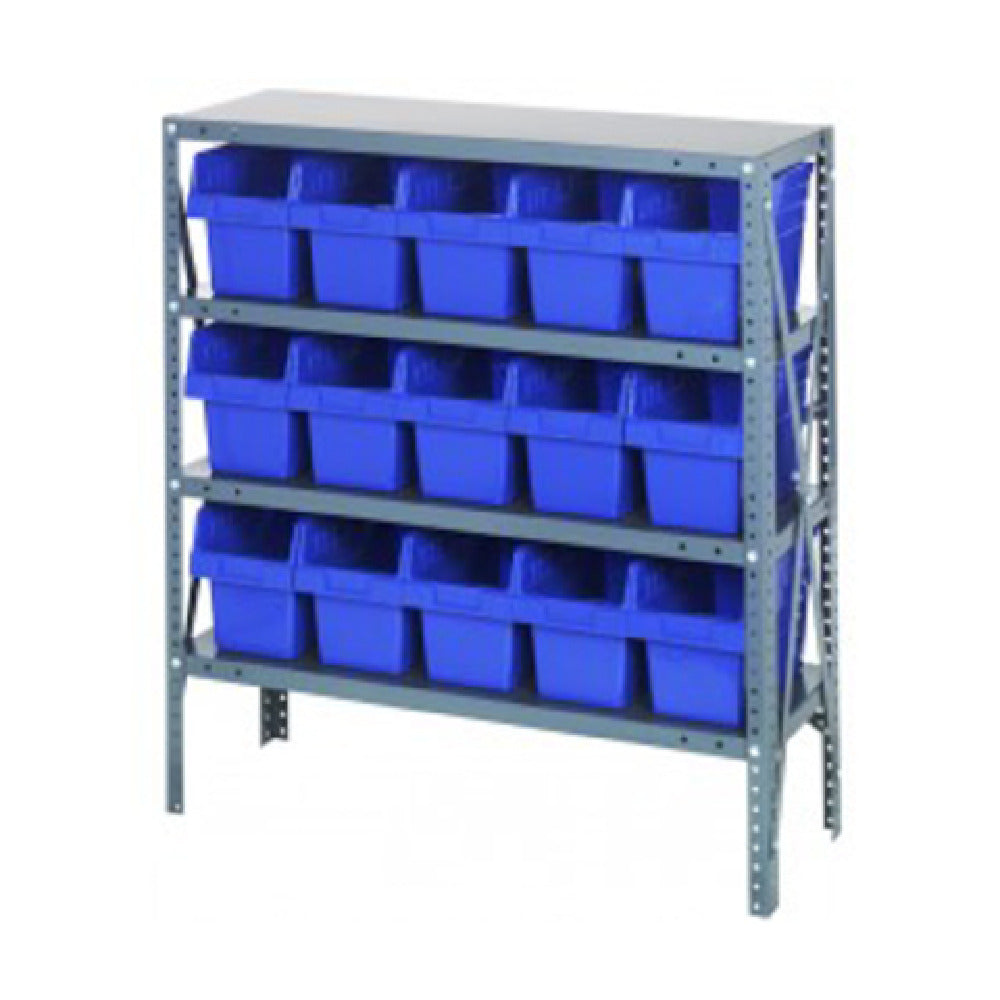 Quantum 1239-SB802_RED - Shelving Unit, 12"D X 36"L X 39"H, Heavy Duty