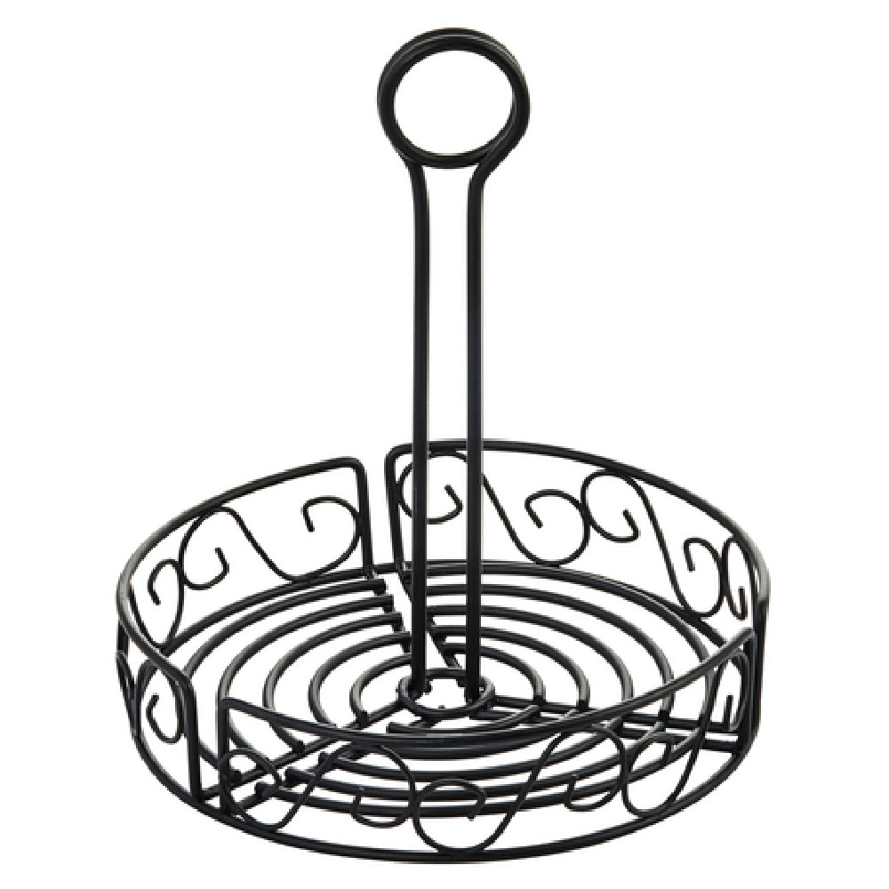 Winco WBKH-6R Condiment Caddy 6-1/4" Dia. X 9"H Round