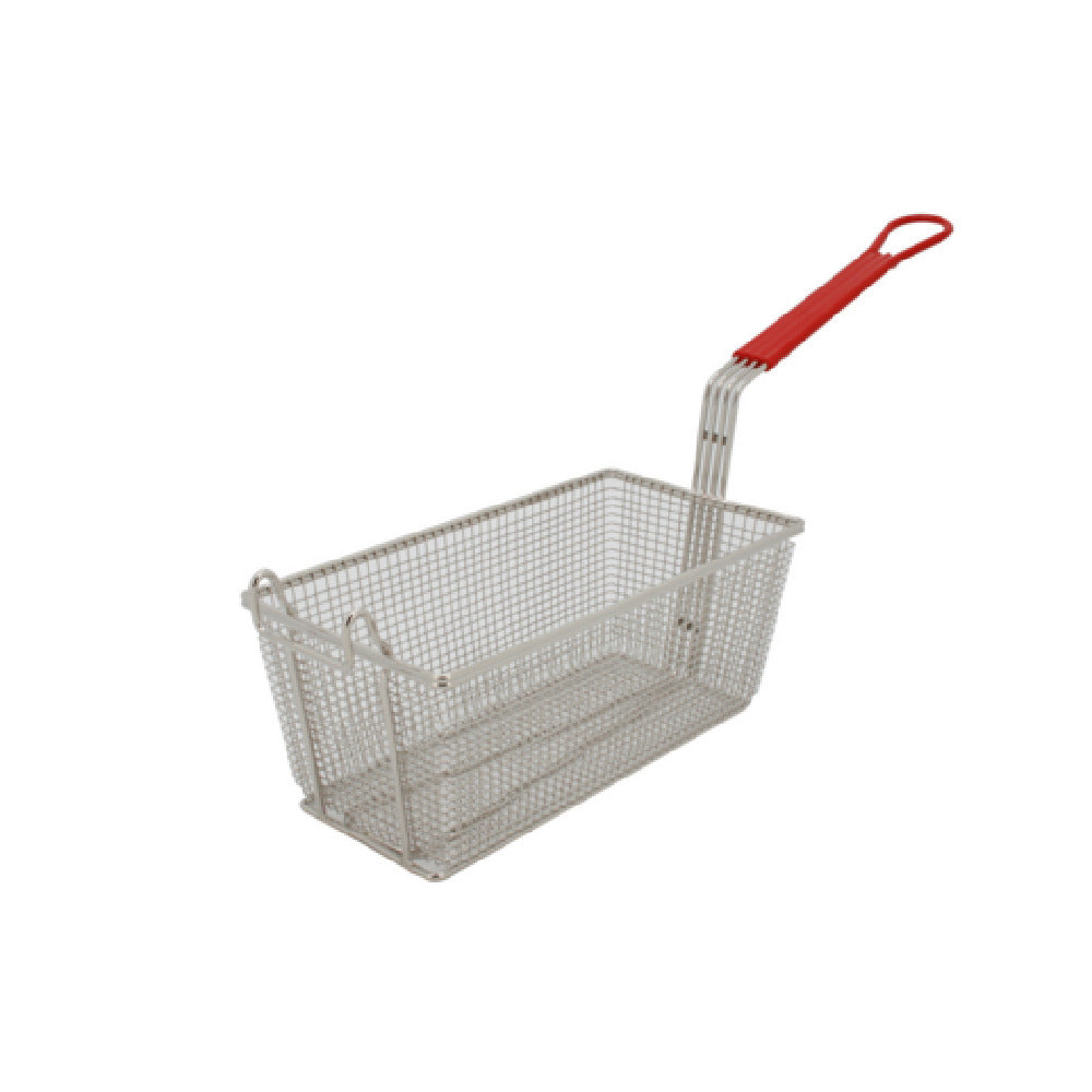 CAC China SPFB-4 Fry Basket 12-7/8"L X 6-5/8"W X 5-3/8"H 10"L Red Handle