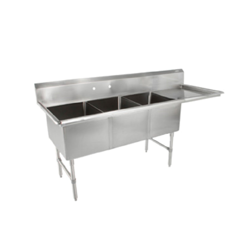 John Boos 3B18244-1D18R "B" Series Sink 3-compartment 76"W X 29-1/2"D X 44"H Overall Size