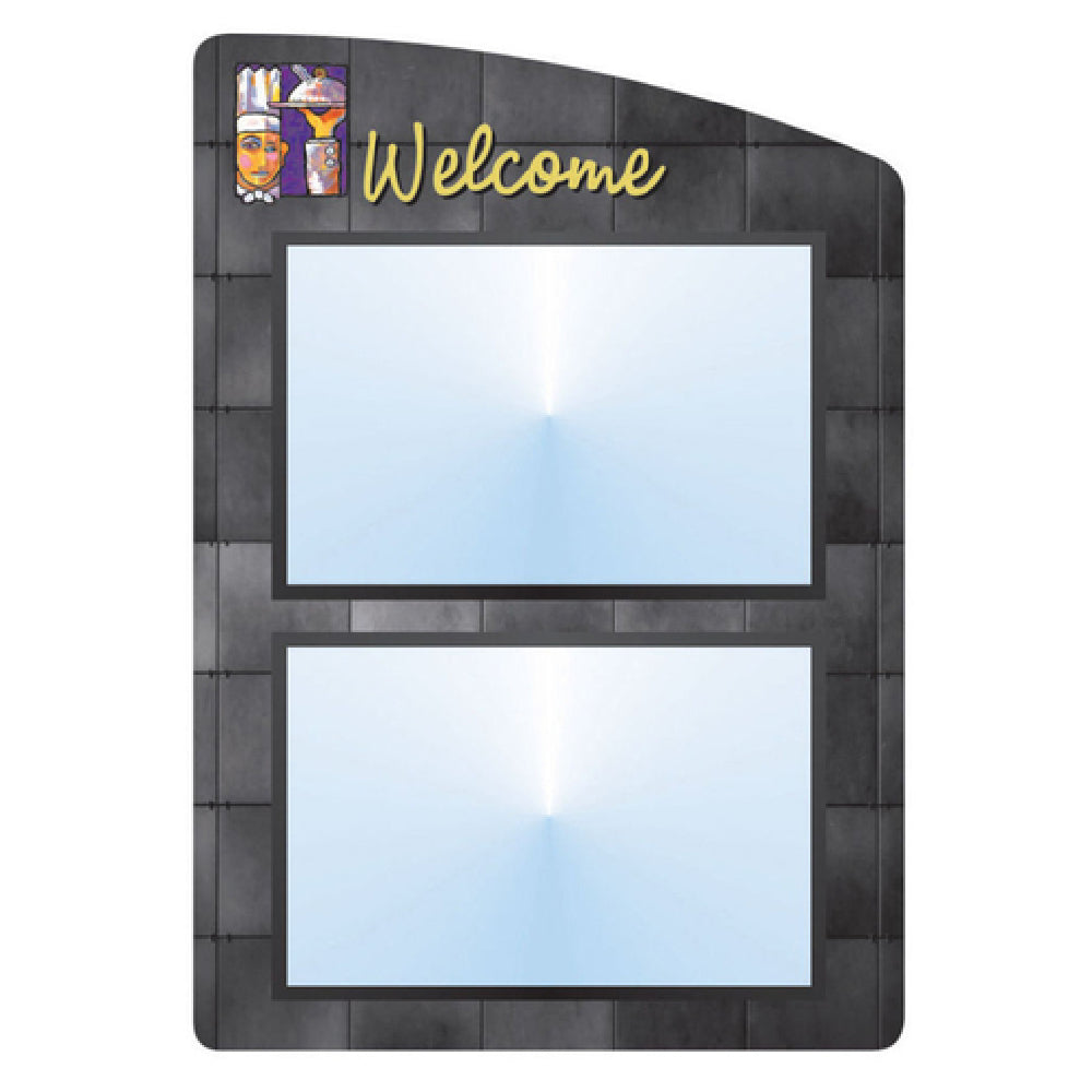 Hubert 95813 - Menu Board, 2-pocket, Wall-mount