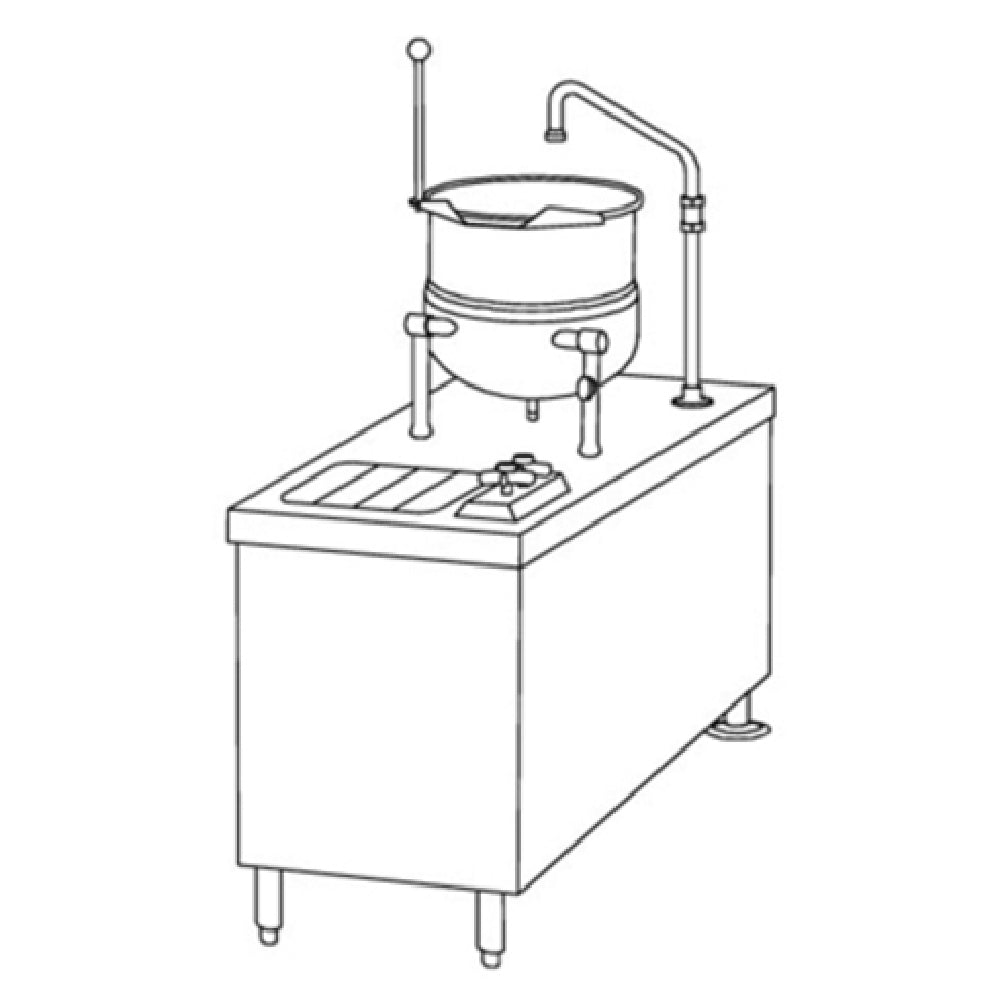 Crown Steam DMT-6 Kettle/Cabinet Assembly Direct Steam (1) 6 Gallon Tilting Kettle