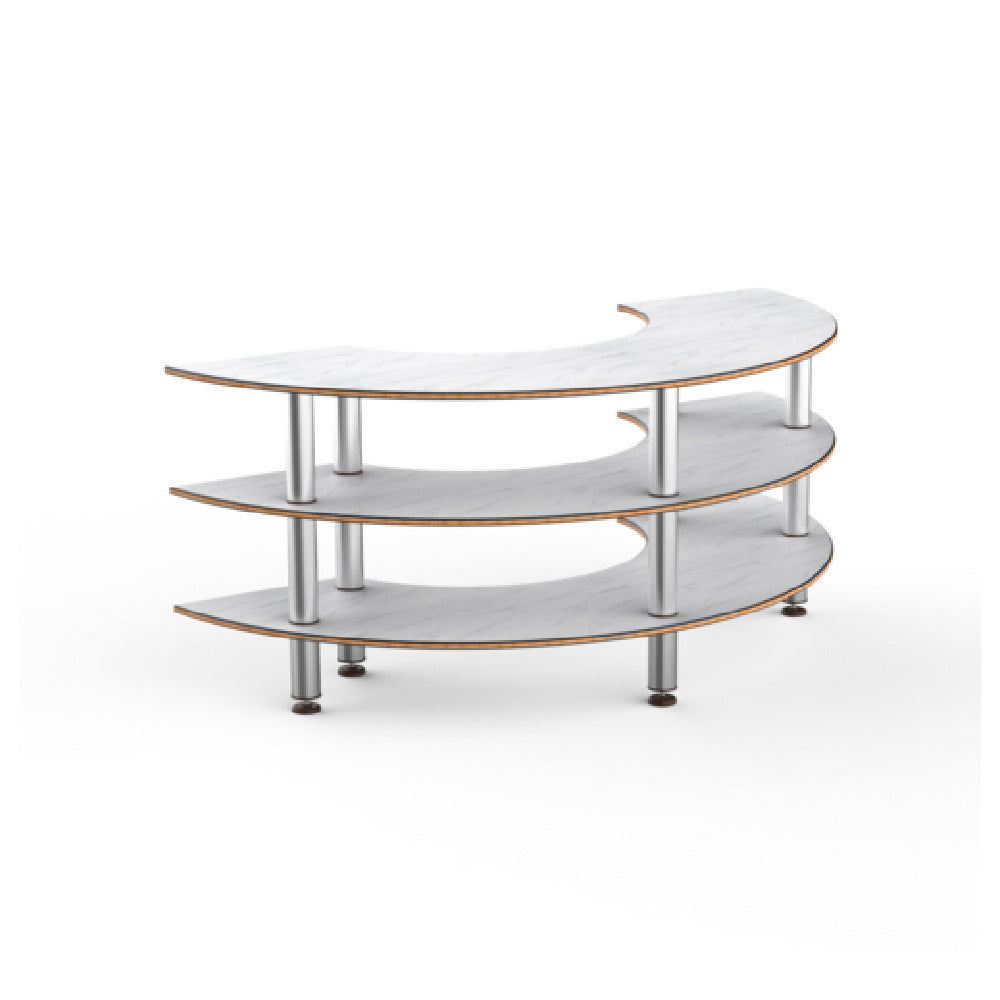 Steelite MGCMSX01CSXF - Modular Creative Curved Unit White Carrera Stainless Steel