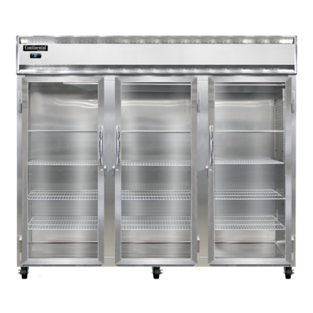 Continental Refrigerator 3RENSAPT-GD-SD Extra-Wide Refrigerator 75 Cu. Ft. Capacity