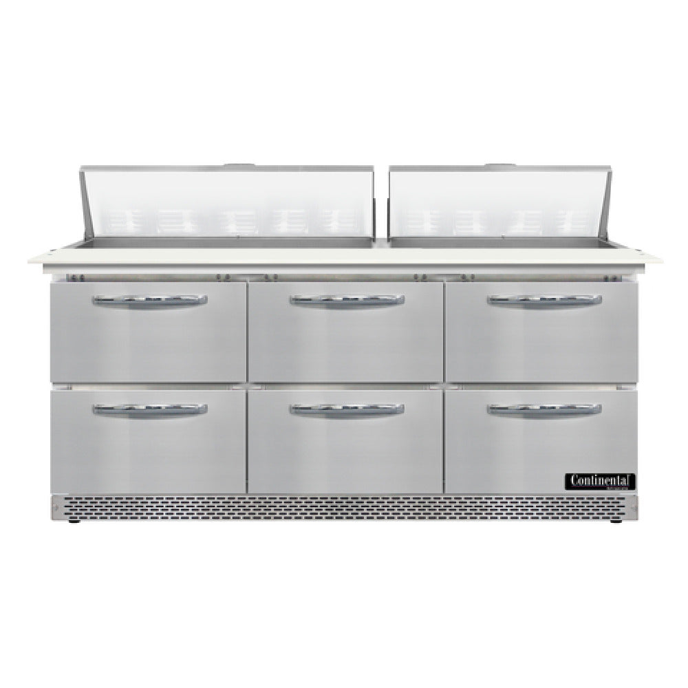 Continental Refrigerator D72N18C-FB-D Designer Line Sandwich Unit Front Breather