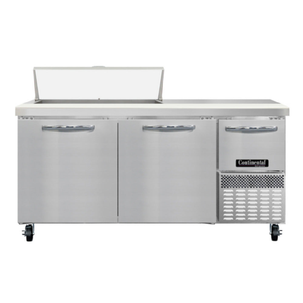 Continental Refrigerator RA68SN10 Refrigerated Base Shallow Depth Sandwich Unit