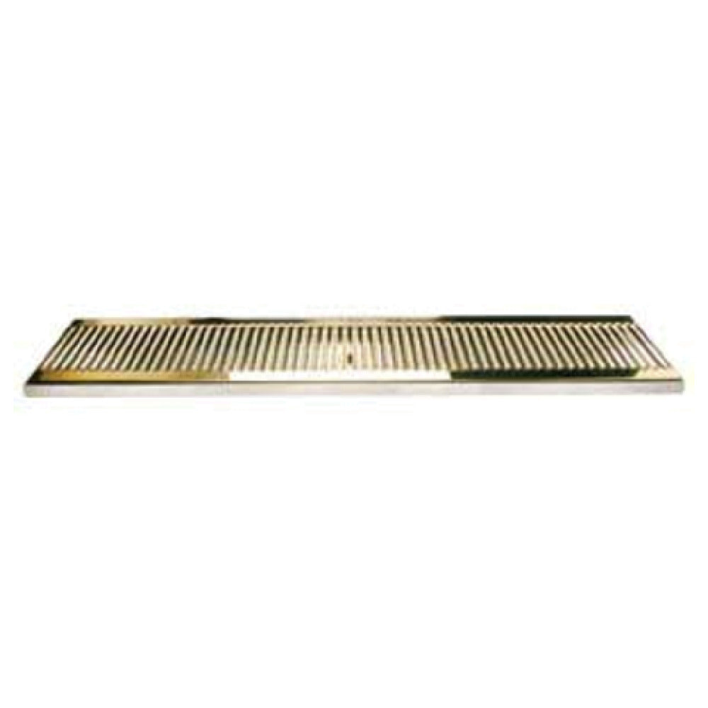 Micro Matic DP-120DSSPVD-33-P Surface Mount Drip Tray 33"W X 5"D X 3/4"H With 3-1/2" Drain Nipple
