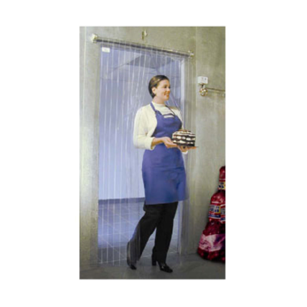Curtron M106-PR-86-6PK M-Series Strip Door Replacement Strips 86” Long (6) 6” Wide X .060” Thick Polar-reinforced Clear PVC Looped-top Strips (rated For -20° To 140°F)