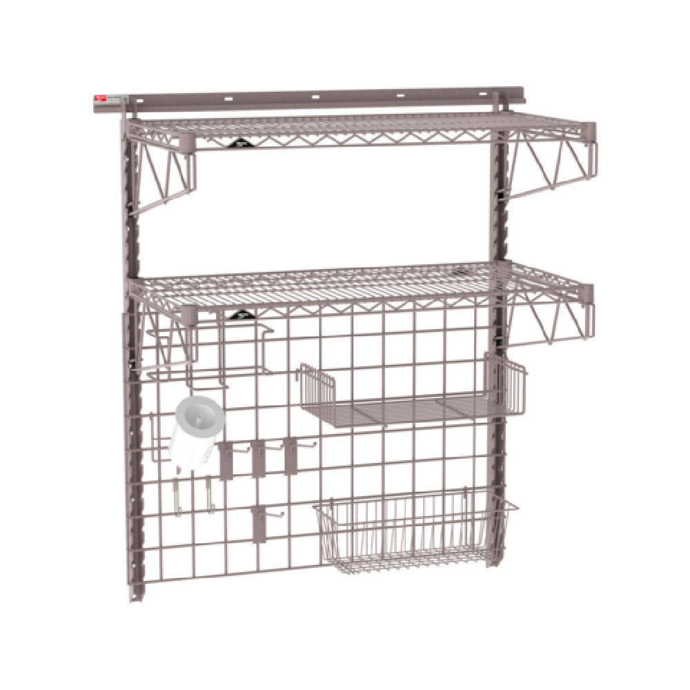 Metro SW-1836K4-45-PREP - SmartWall Complete Kit For Prep, Two-shelf, Components Include A Wall Track
