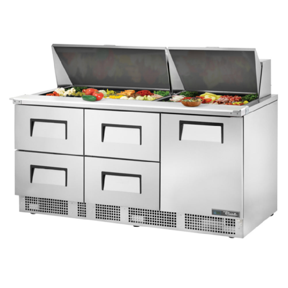 True Mfg. - General Foodservice TFP-72-30M-D-4_RH - Sandwich/Salad Unit, Three-section