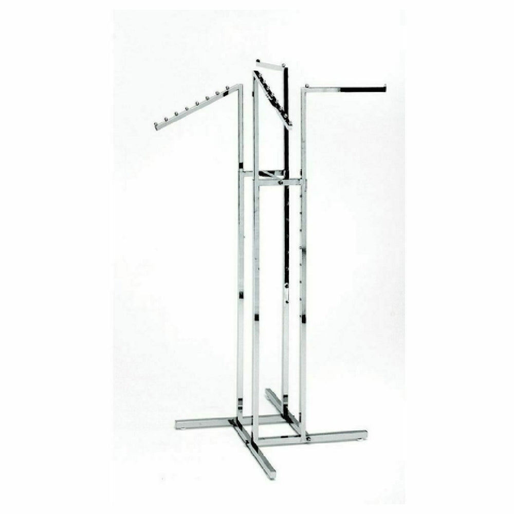 Hubert 22283 - Garment Rack, 4-way: (2) Straight Arms, (2) Slanted Arms