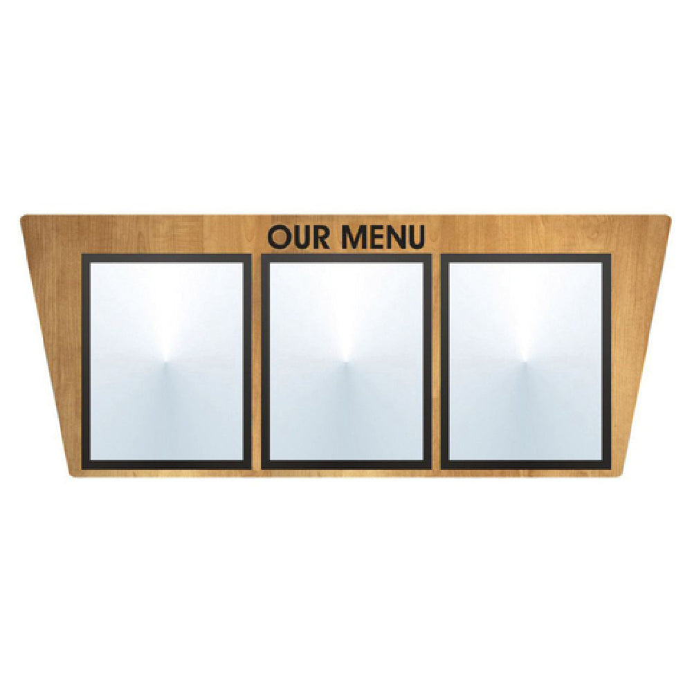 Hubert 22922 - Menu Board, 3-pocket, Wall-mount