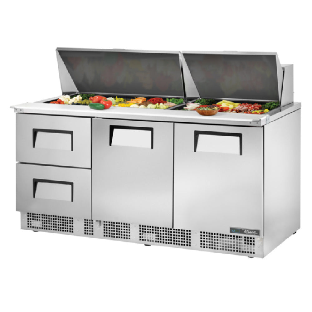 True Mfg. - General Foodservice TFP-72-30M-D-2_RH - Sandwich/Salad Unit, Three-section
